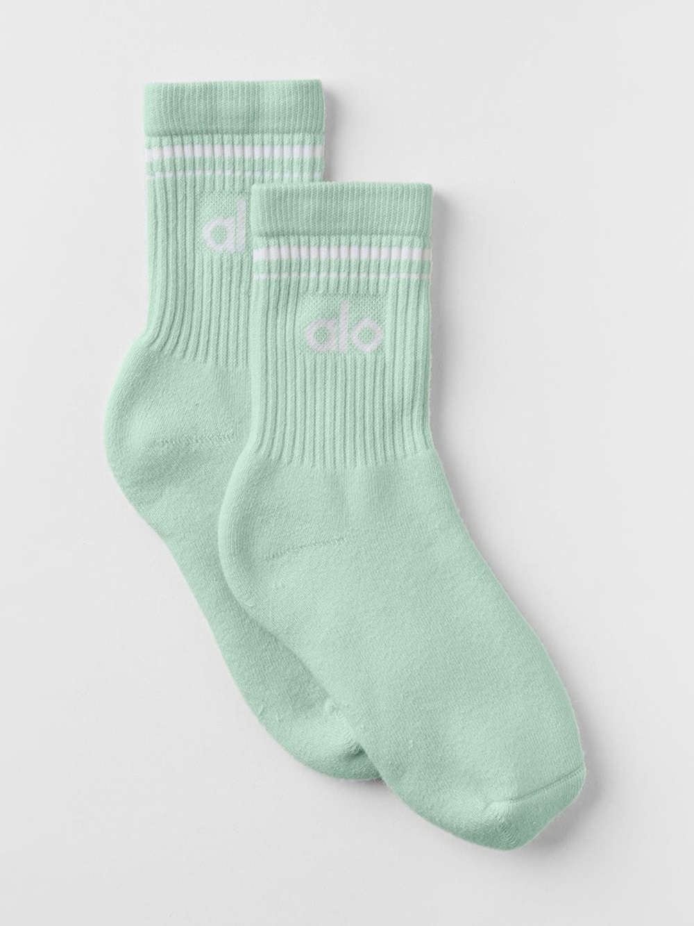 ALO Yoga Unisex Half-Crew Throwback Sock NWT Spearmint Size Large Brand New